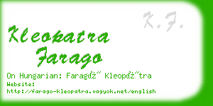 kleopatra farago business card